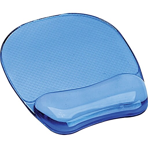 Fellowes Crystal Gel Mouse Pad/Wrist Rest Blue Staples
