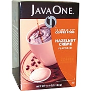 Java One® Single Cup Hazelnut Creme Ground Coffee, Regular, .3 oz., 14 Pods (JTC70506)