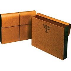 Staples Expanding Wallet, Elastic Closure, Legal Size, Brown, 10