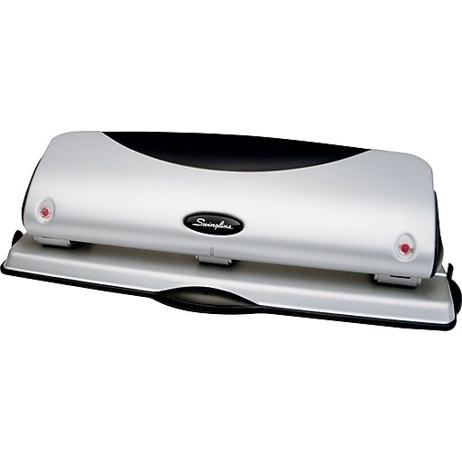 Swingline® Easy View Desktop 3Hole Punch, 12 Sheet Capacity Staples