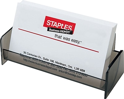 Staples® Business Card Holder, Smoke | Staples