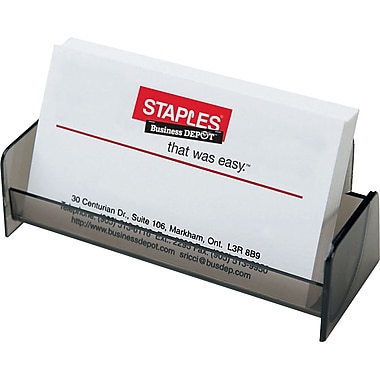 Staples® Business Card Holder, Smoke | Staples