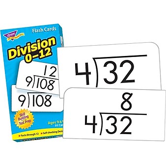 Trend Enterprises Math Flash Cards, Division 0-12