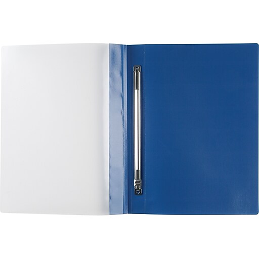Oxford® PressLock Clear Front Report Covers, Blue Staples