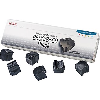 Xerox 108R00672 Black Standard Yield Solid Ink Cartridge, 6/Pack