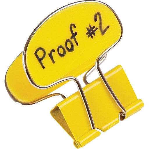 Staples® Medium Bindit Flags™Binder Clips, 1 1/4" Size with 5/8" Capacity Staples