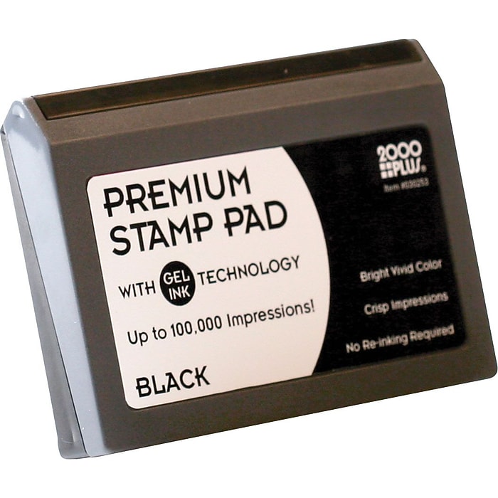 Cosco 2000 Plus Gel-Based Stamp Pad, Black (030256) | Staples