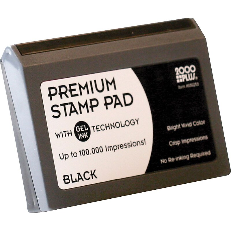 Cosco 2000 Plus Gel-Based Stamp Pad, Black (030256) image 1