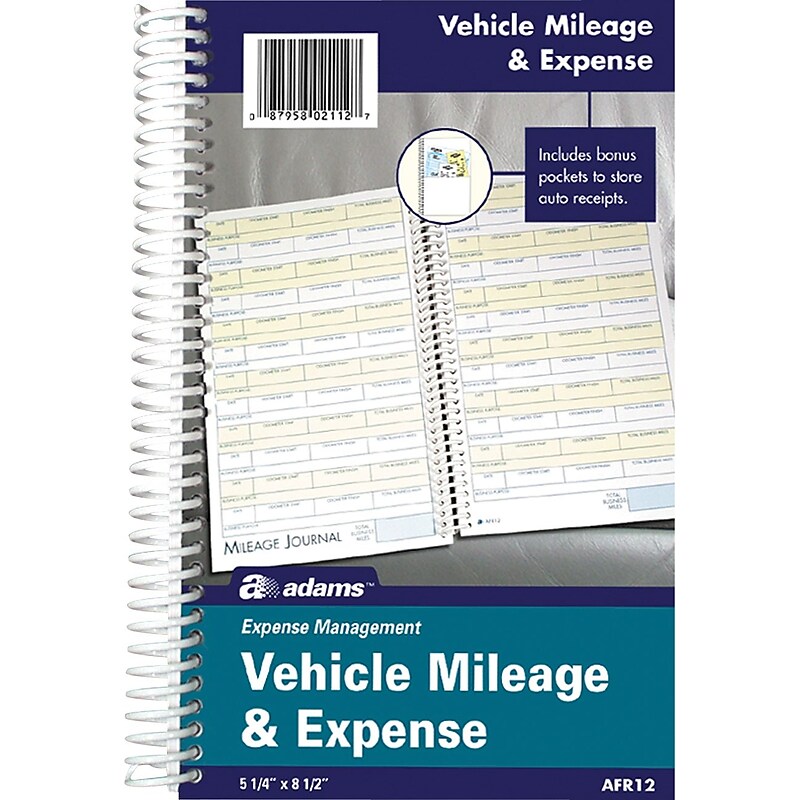 Adams Mileage Records, 5.25" x 8.5", 24 Sets/Book (AFR12) image 1
