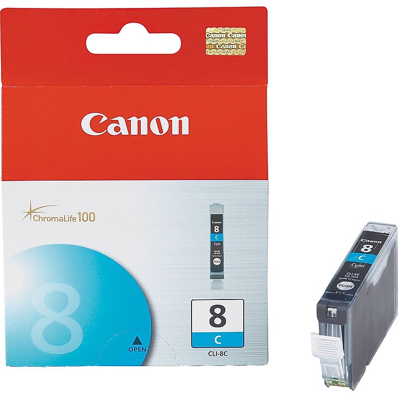 Canon 8 Cyan Standard Yield Ink Cartridge (0621B002AA) image 1