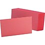 Oxford Lined Index Cards, 3" x 5", Cherry, 100 Cards/Pack (7321 CHE)~#|#~s0112318_sc7