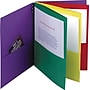 Staples 10% Recycled Matte Other Pocket Quantities Cardstock Portfolio Folder, Red, Green, Yellow, Purple (18118-US)~#|#~427522BF-953B-407E-8BFCEEC1B82A69C6_sc7