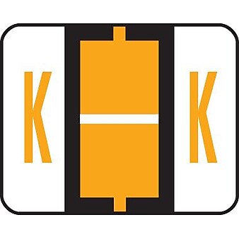 Smead BCCR Labels File Folder Label, K, Light Orange, 500 Labels/Pack (67081)