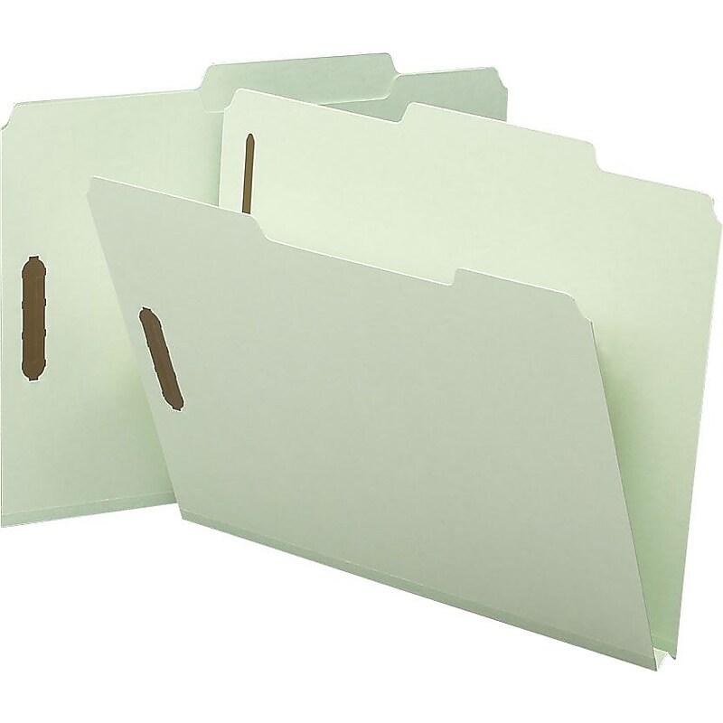 Smead 50% Recycled SafeSHIELD Recycled Heavy Duty Pressboard Classification Folder, 1" Expansion, Letter Size, 25/Box image 1