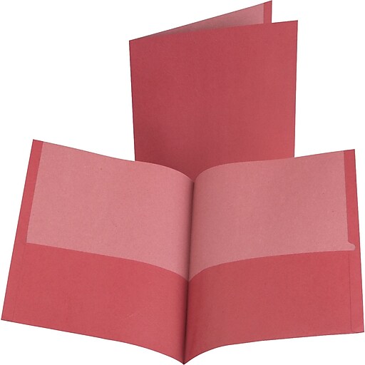 Esselte® Oxford® 2Pocket Portfolio Folder, Red, 10/Pack (00573) Staples