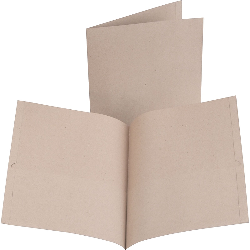 Oxford® Earthwise 2-Pocket School Folder, Natural, 10/Pack (00574) image 1