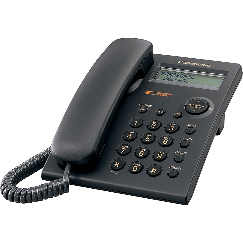 Panasonic Corded Single Line Phone, Black (KXTSC11B) image 1