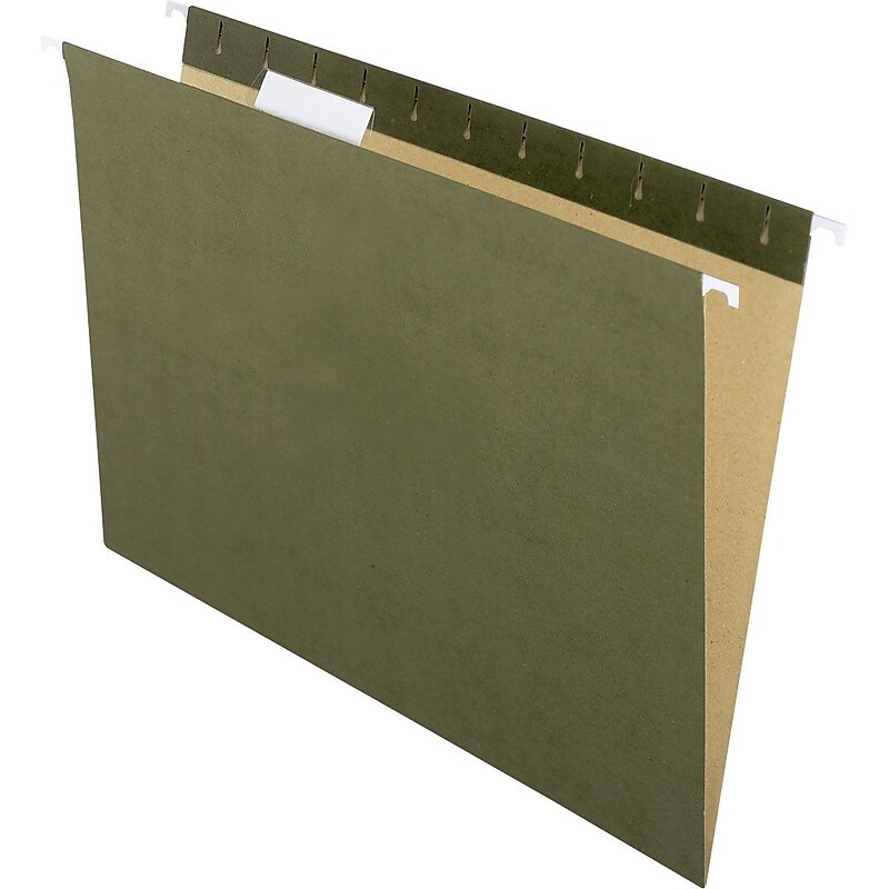 Pendaflex Earthwise Recycled Hanging File Folder, 3/4 Expansion, 5-Tab, Letter Size, Green, 25/Box (74517) image 1