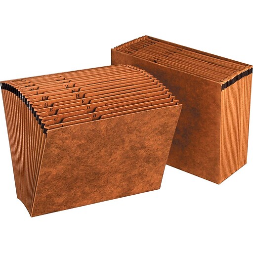 Staples® Accordion® LethaTone® Expanding Files, Letter, AZ Index