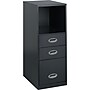 Office Designs Vertical File Cabinet with Open Storage, 18" 3-Drawer, Letter Size, Black~#|#~s0116324_sc7