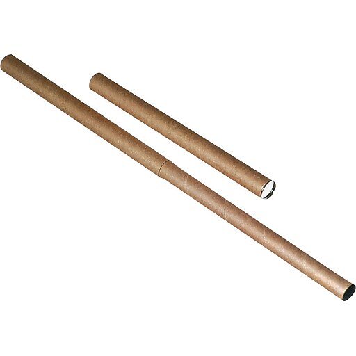 Staples PlugSeal Round Mail Tubes, 24"L x 2 1/2"W ( 687670) Staples