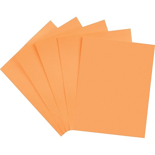 Staples Brights 24 lb. Colored Paper, Orange, 500/Ream Staples