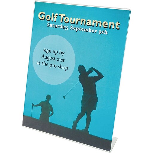 Staples® Slanted Sign Holder, 8 1/2"W x 11"H, 12/Pack (28177) Staples