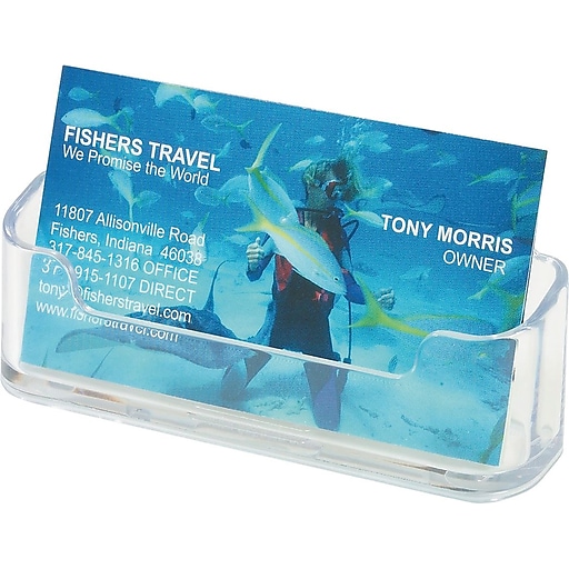 Staples® Clear Business Card Holder | Staples
