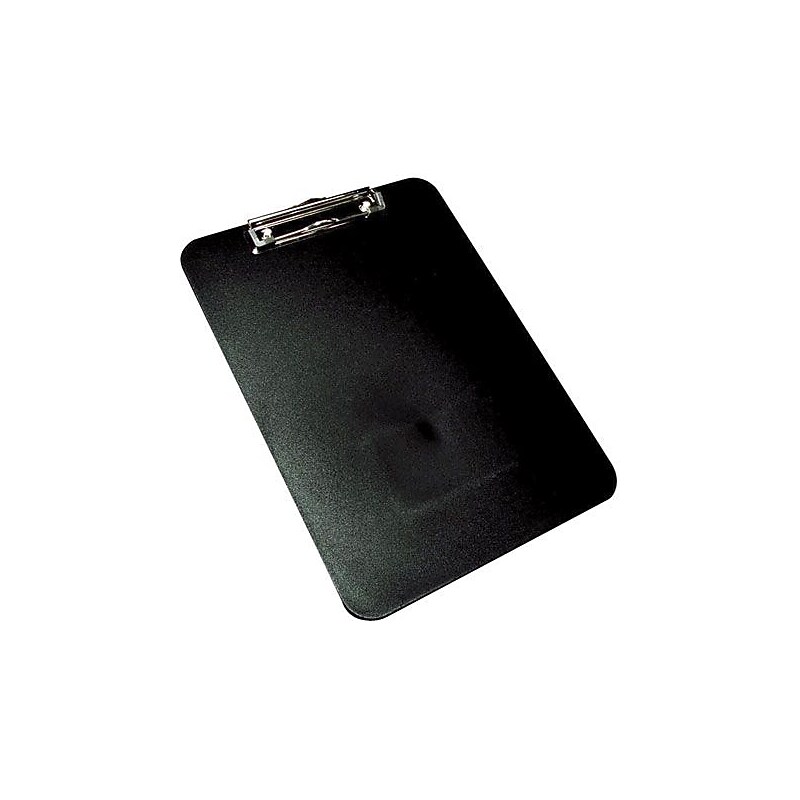 Baumgartens Heavy Duty Polypropylene Clipboard, Letter, Charcoal, 9" x 12 1/2" image 1