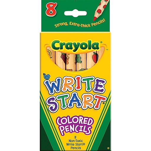 Crayola Colored Pencils, Write Start - 8 pencils