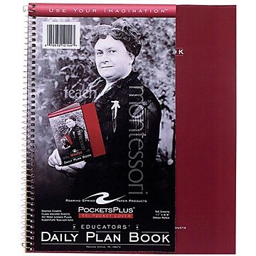 Roaring Spring Products Teacher's Daily Plan Books, 11" x 8 1/2", 56 Sheets, Printed Green Paper