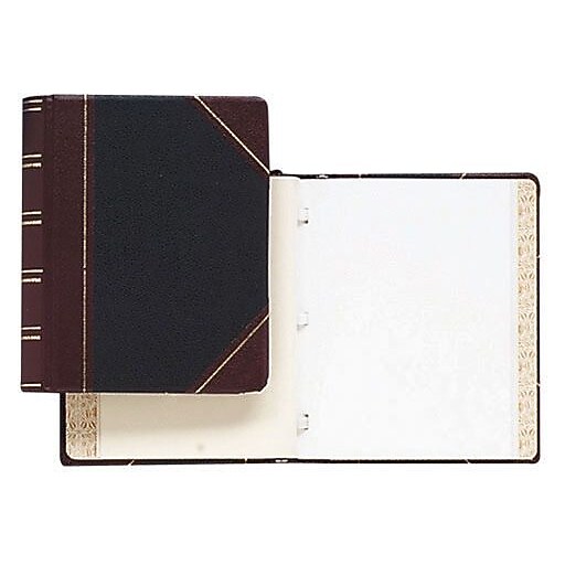 Wilson Jones Minute Book Binder, 11" x 8 12", 500 Pages, Red and Black