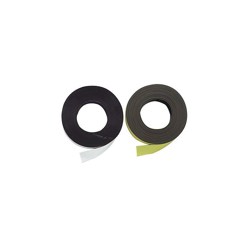 Baumgarten's Magnet Label Tape, 50'x1" Roll, White image 1