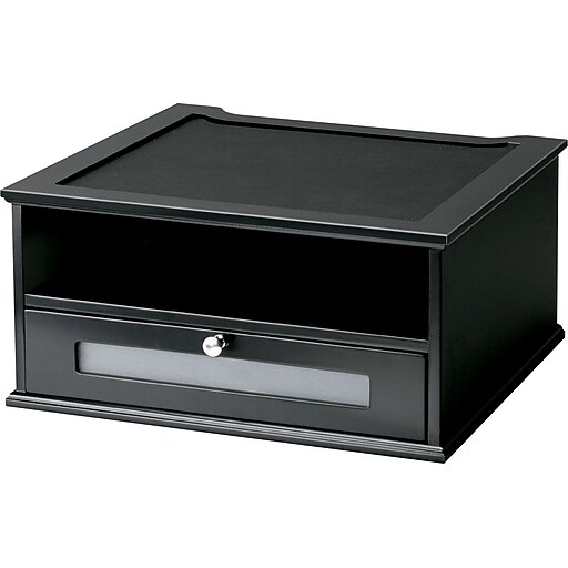 Victor Technology Wooden Desktop Monitor Riser, Midnight Black (11755) Staples