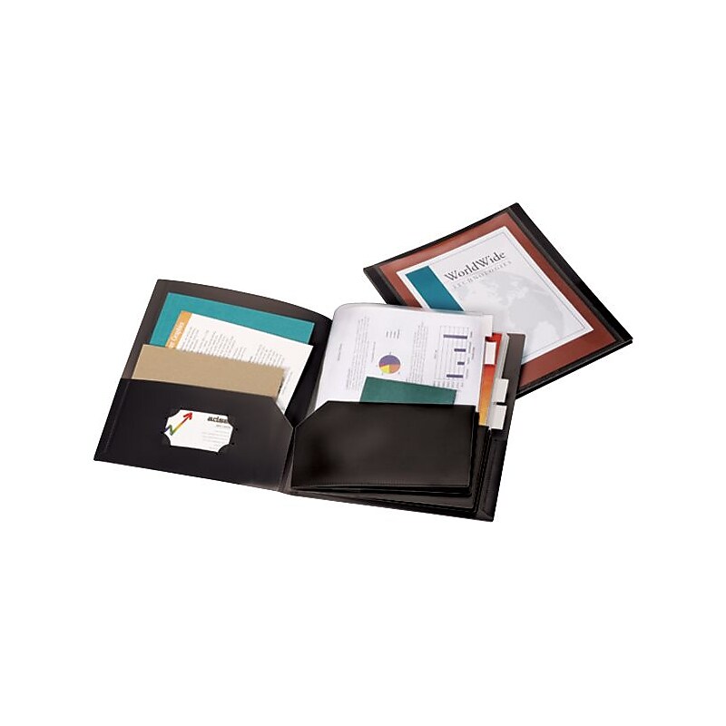Cardinal ReportPro 10 Pocket Project Organizer with Insertable Tabs, Black (13601) image 1