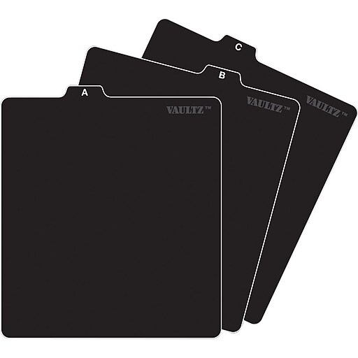 IdeaStream Vaultz CD File Guides, AZ CD file guides, 5"W x 1/2"D x 5