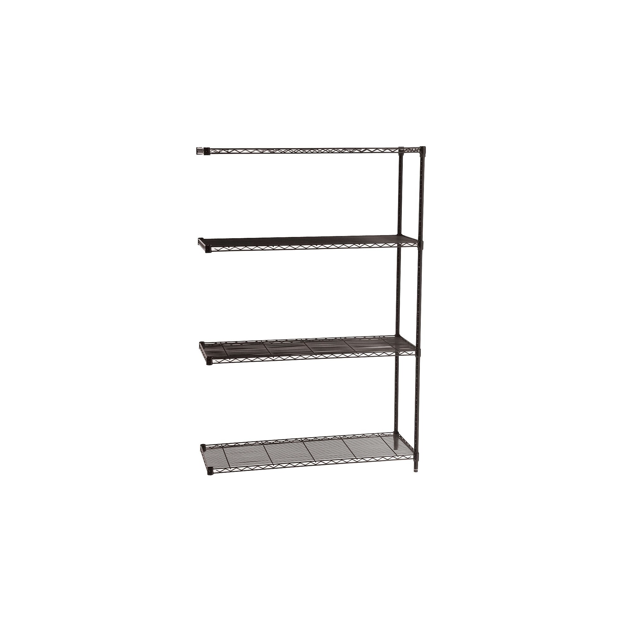 Safco Industrial Add-On Unit 4-Shelf Wire, 48.03″, Black (5292BL) Sansujyuku sansujyuku.com