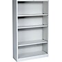 HON Brigade 4-Shelf Metal Bookcase, 59"H x 34 1/2"W x 12.63"D, Light Gray (S60ABCQ)~#|#~s0136961_sc7