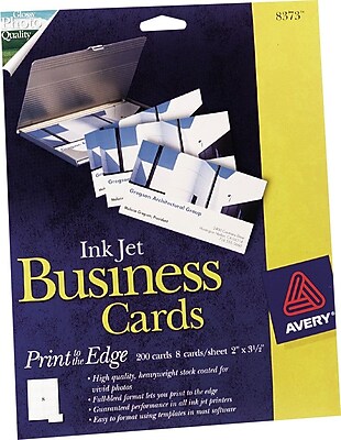 avery glossy business cards