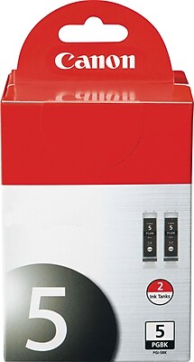 Canon 5 Black Standard Yield Ink Cartridge, 2/Pack (0628B009) Sansujyuku sansujyuku.com
