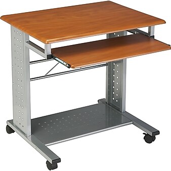 Safco Eastwinds® Empire Series Mobile Workstation with Swivel Wheels, Medium Cherry/Gray (945MEC)