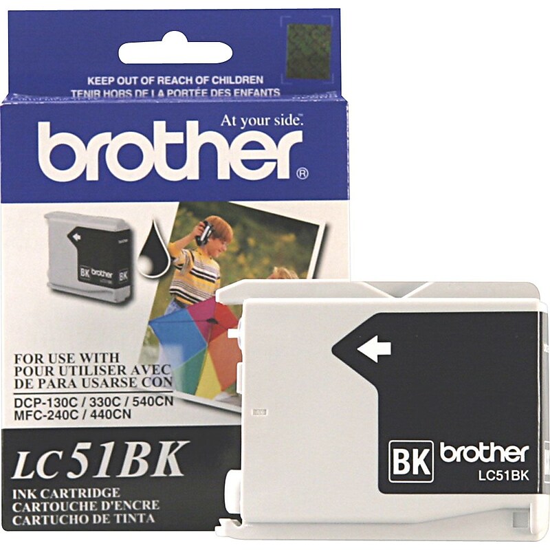 Brother LC-51BK Black Standard Yield Ink  Cartridge image 1