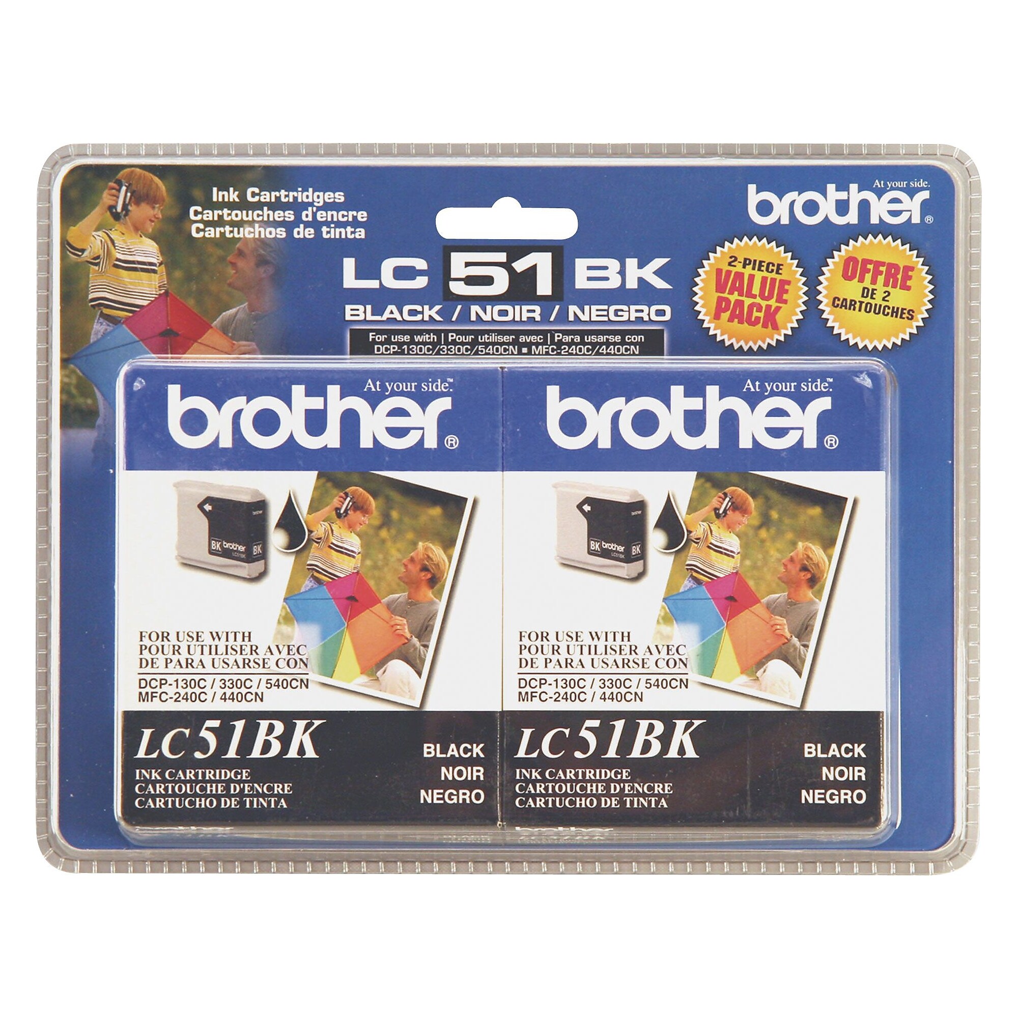 Brother LC-51 Black Standard Yield Ink Cartridge, 2/Pack (LC-51BK2PK) Sansujyuku sansujyuku.com
