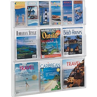 Safco Reveal Magazine Holder, 30" x 34.75", Clear Acrylic (5606CL)