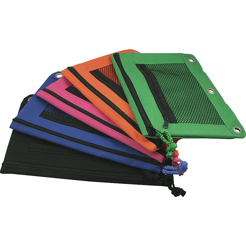 Staples® Zipper Canvas Pouch, Assorted Colors (40413-CC/39555) image 1