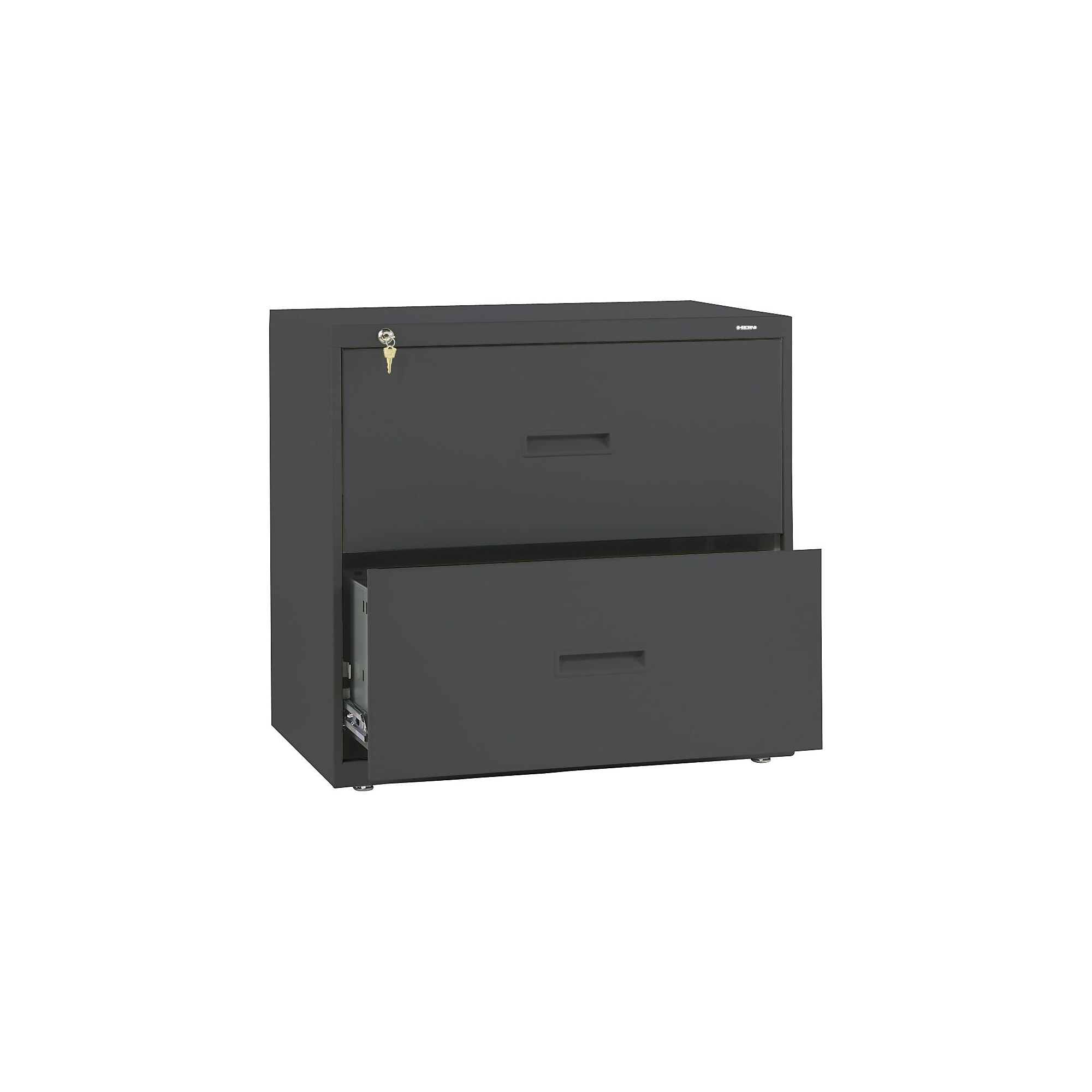 HON 400 Series 2-Drawer Lateral File Cabinet, Letter/Legal Size, Lockable, 28.375″H x 30″W x 19.25″D, Charcoal (HON432LS) Sansujyuku sansujyuku.com