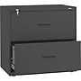 HON 400 Series 2-Drawer Lateral File Cabinet, Letter/Legal Size, Lockable, 28.375"H x 30"W x 19.25"D, Charcoal (HON432LS)~#|#~s0143652_sc7