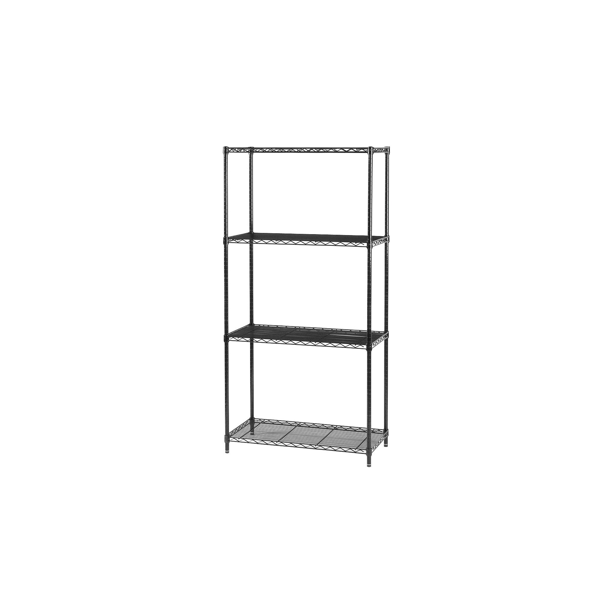 Safco 4-Shelves Metal Industrial Wire Shelving, 36″W, Black (5285BL) Sansujyuku sansujyuku.com