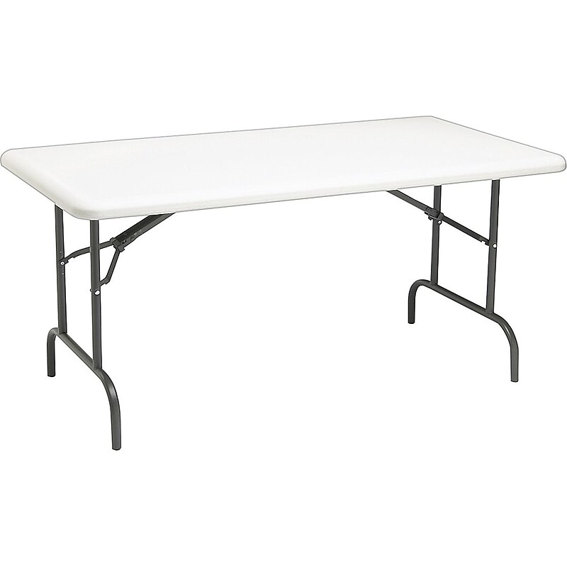 Iceberg IndestrucTable TOO™ 1200 Series Rectangular Folding Table, Platinum, 29"H x 60"W x 30"D image 1