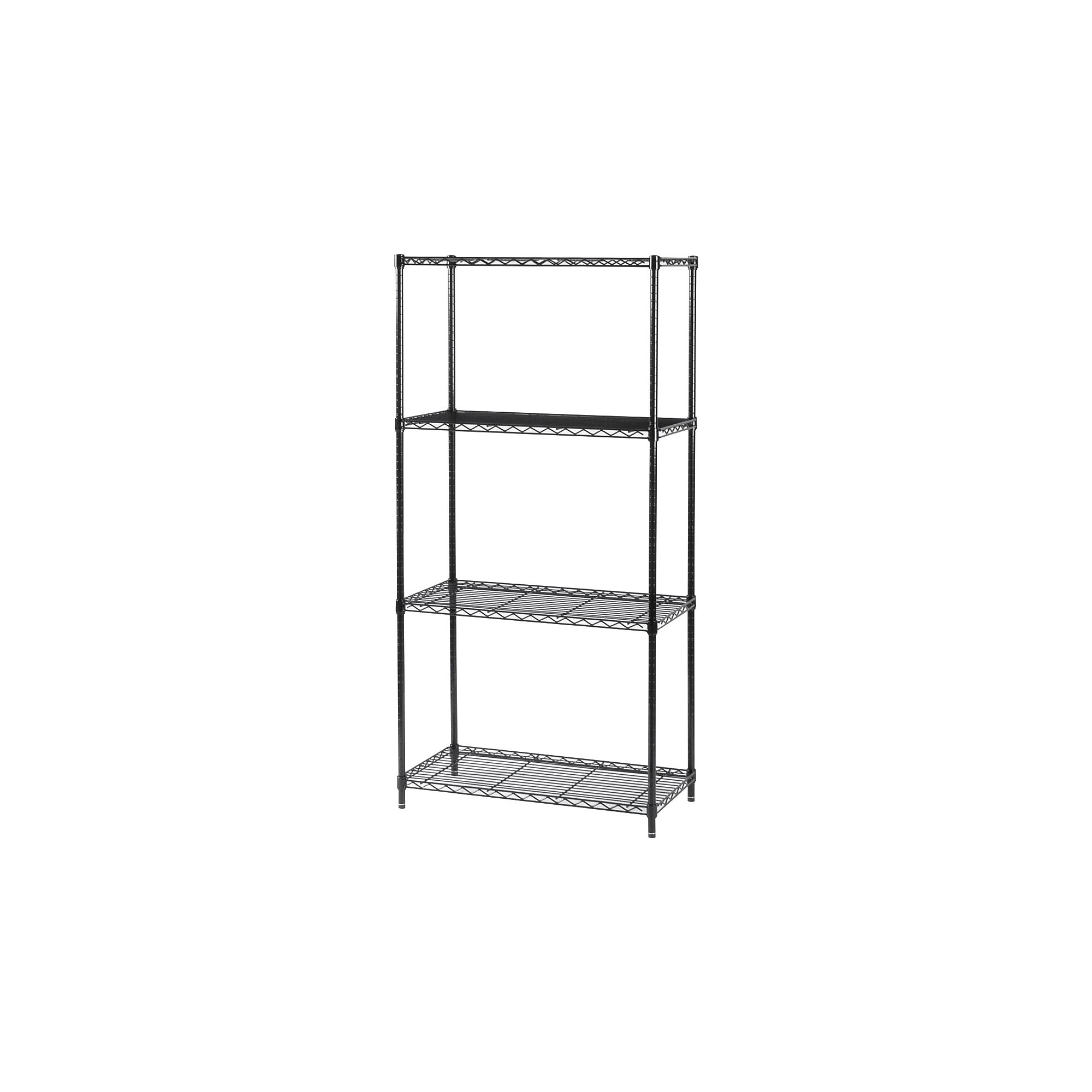 Safco Commercial 4-Shelf Wire Stand Alone, 36″, Black (5276BL) Simolary simolary.com